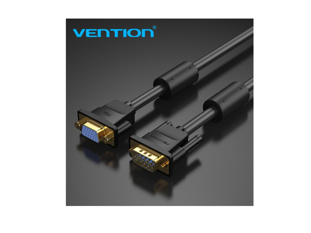 Buy Vention VGA Extension Cable 1.5M Black in Qatar Buy Vention VGA Extension Cable 1.5M Black in Qatar